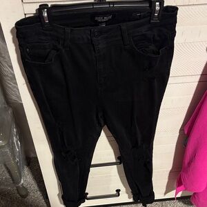 Judy Blue Women's Distressed Black Boyfriend Jeans